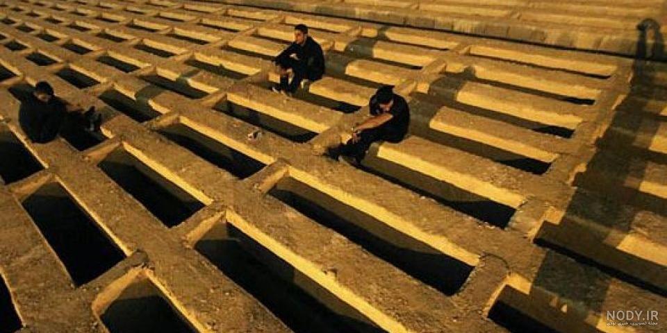 عکس قبر دو طبقه در بهشت زهرا