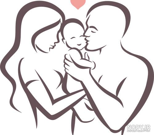 مدل عکس پدر و مادر و فرزند