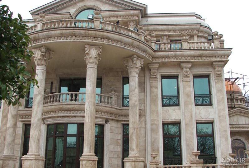 نمای بیرونی ساختمان مسکونی سه طبقه شمالی