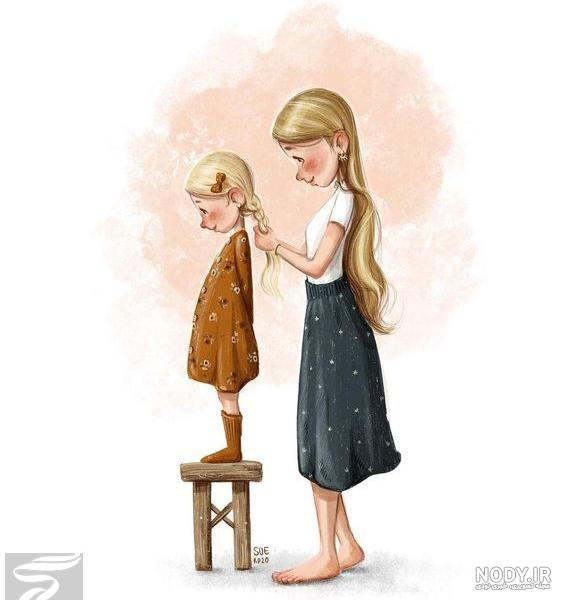 عکس مادر و دختر فانتزی