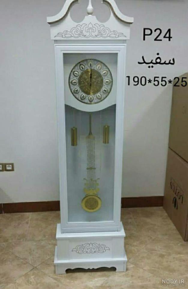 عکس ساعت ایستاده سفید رنگ عکس ساعت ایستاده سفید رنگ