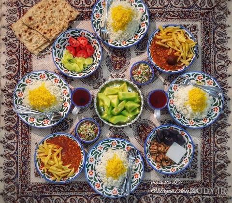 عکس سفره غذا عکس سفره غذا