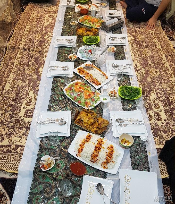 عکس سفره غذا ساده عکس سفره غذا ساده