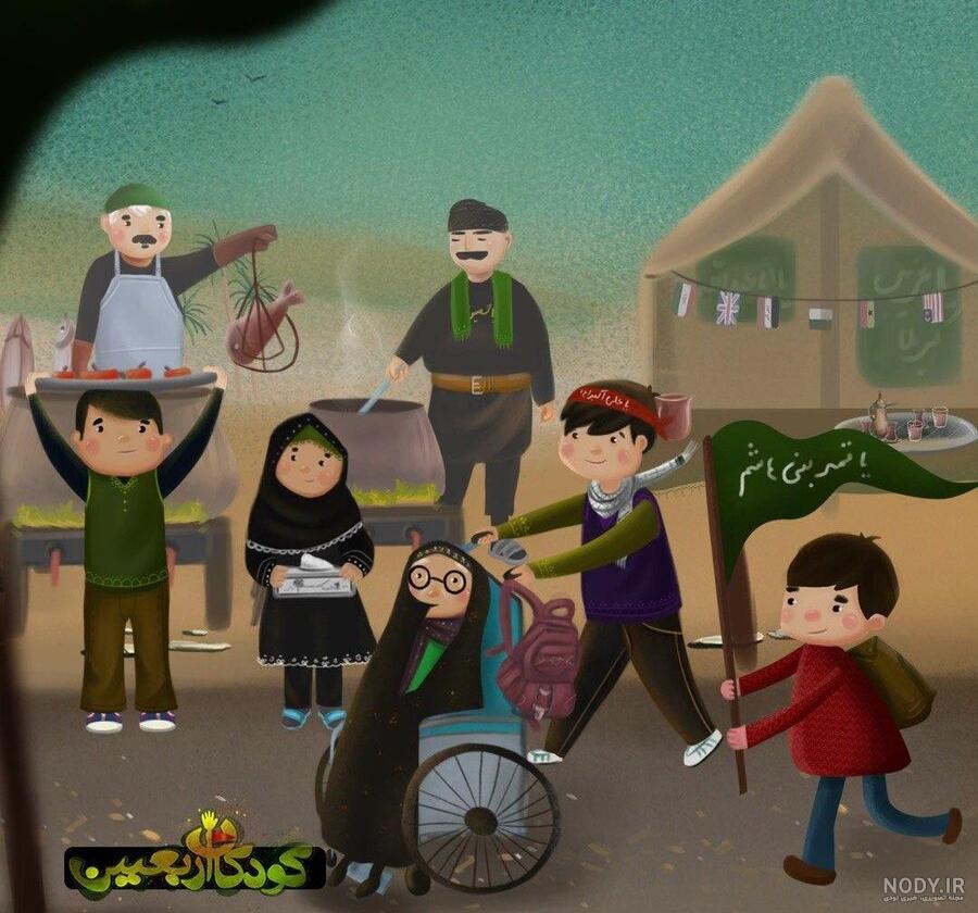 نقاشی کربلا ساده