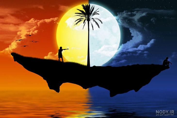 عکس ماه رنگی عکس ماه رنگی