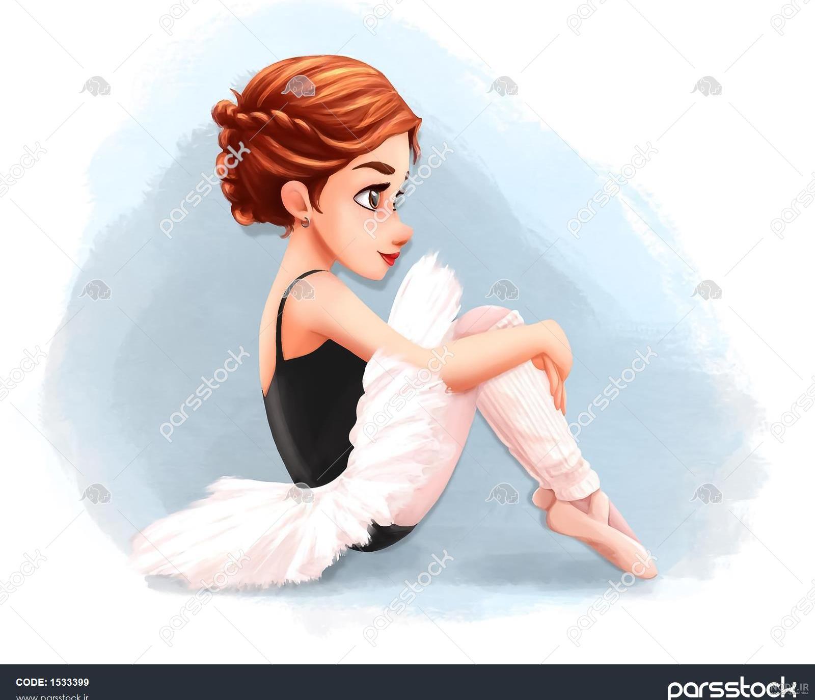 عکس نقاشی دختر نشسته عکس نقاشی دختر نشسته