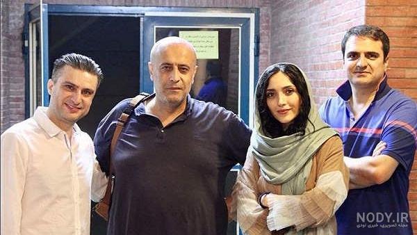 ساره بیات و همسرش و فرزندش واقعی
