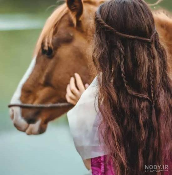 عکس پروفایل دختر با اسب