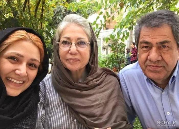 عکس باران کوثری و پدر و مادرش