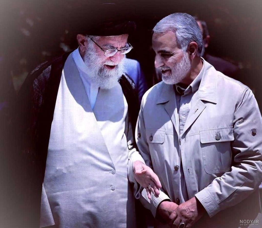 عکس حاج قاسم سلیمانی با رهبر برای پروفایل عکس حاج قاسم سلیمانی با رهبر برای پروفایل