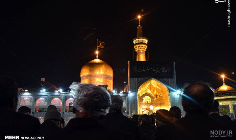 عکس حرم در شب