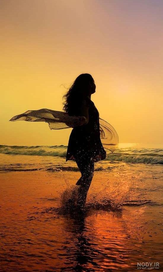 عکس دخترانه غروب افتاب