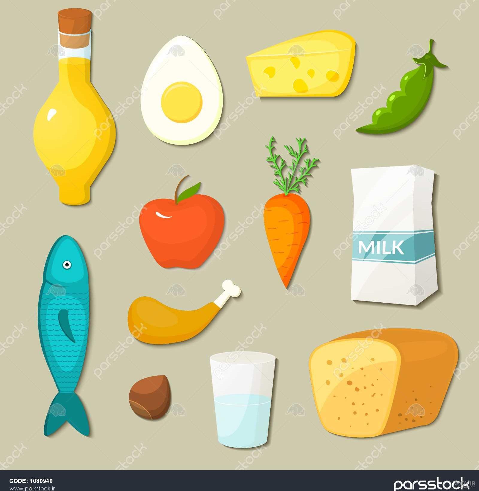 عکس وکتور مواد غذایی