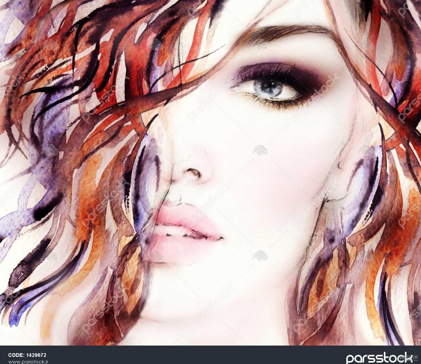 نقاشی روی صورت با گواش