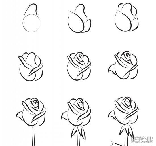 عکس تاتو خام گل رز