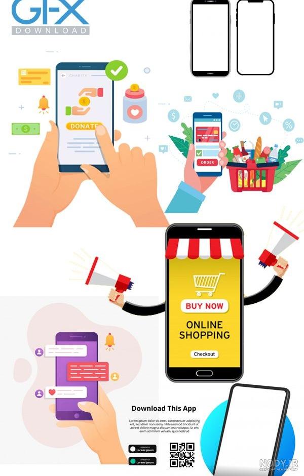 عکس وکتور موبایل