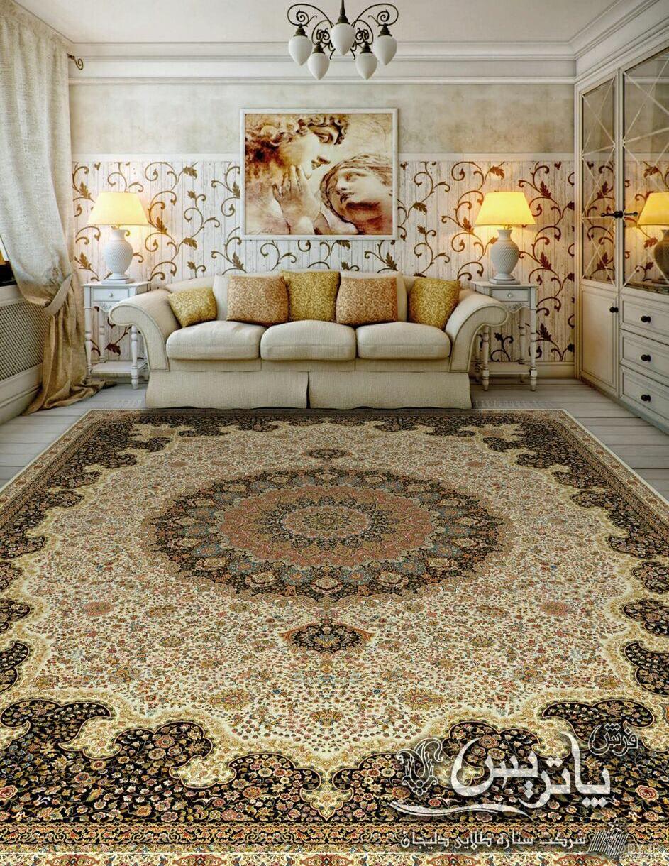 فرش طوسی سبز فرش طوسی سبز