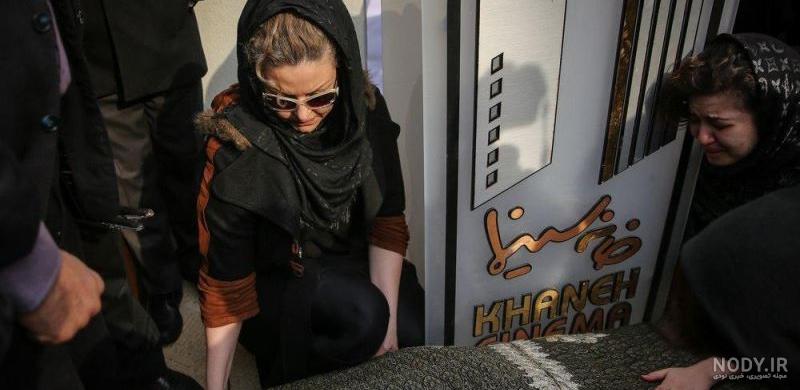 همسر حسن جوهرچی در مراسم تشییع