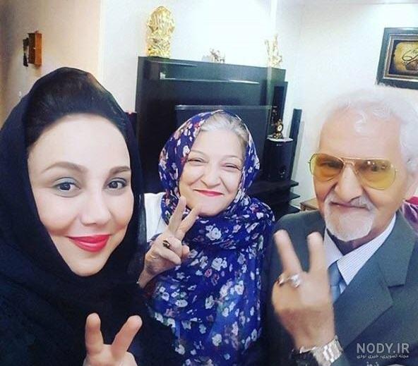 بهنوش بختیاری و همسرش و فرزندانشان