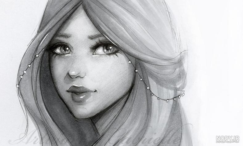 نقاشی دخترانه زیبا نقاشی دخترانه زیبا