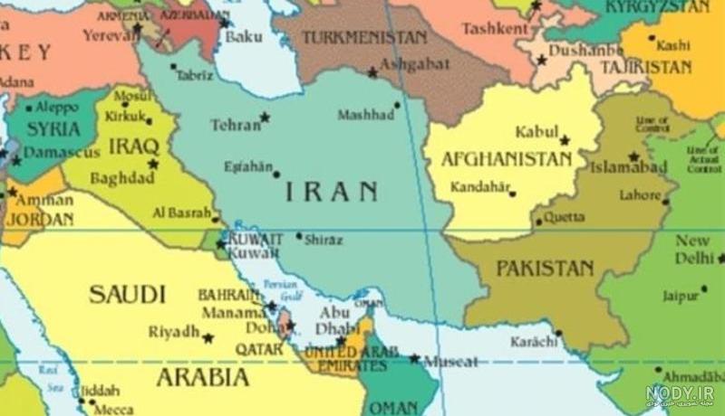 نقشه ترکیه و همسایگان