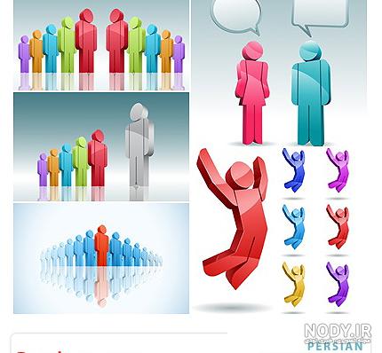 وکتور آدمک ایستاده وکتور آدمک ایستاده