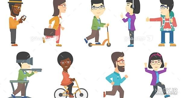 وکتور آدمک سیاه وکتور آدمک سیاه