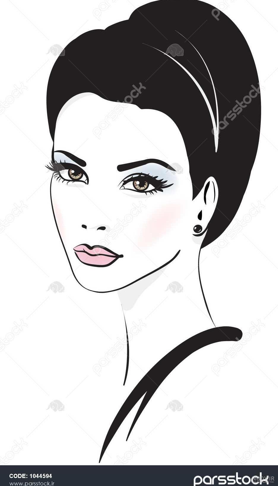 عکس وکتور صورت زن عکس وکتور صورت زن