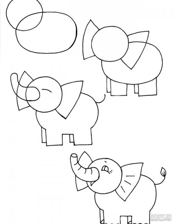 نقاشی فیل دخترانه