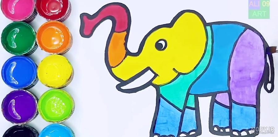 نقاشی فیل مرحله به مرحله