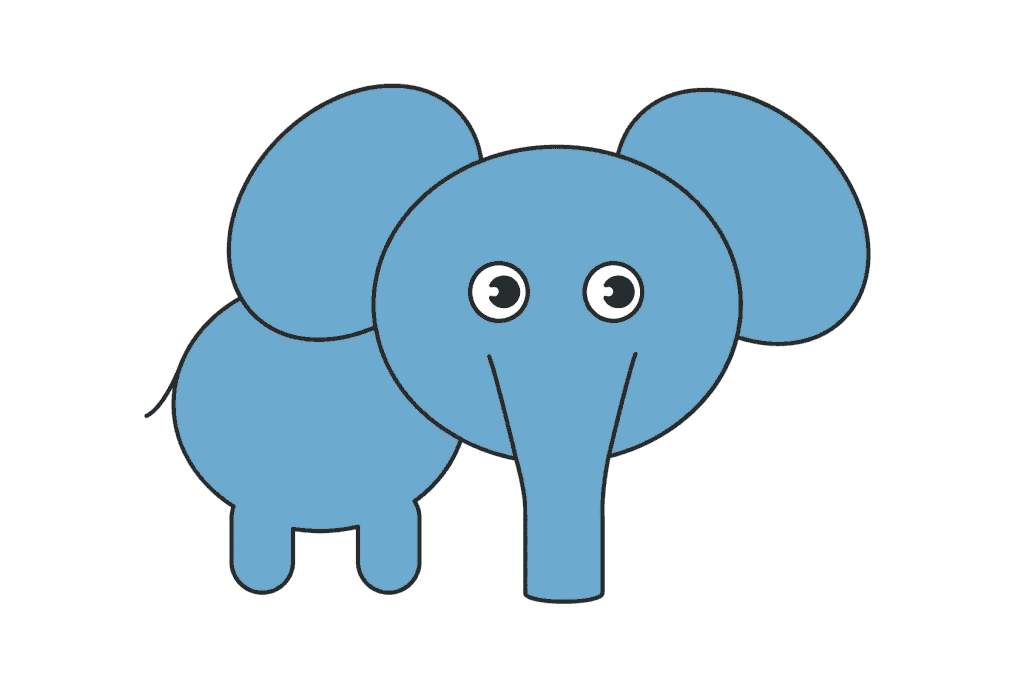 نقاشی فیل کارتونی