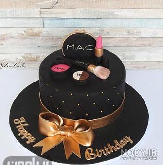 کیک تولد دخترانه مشکی نقره ای