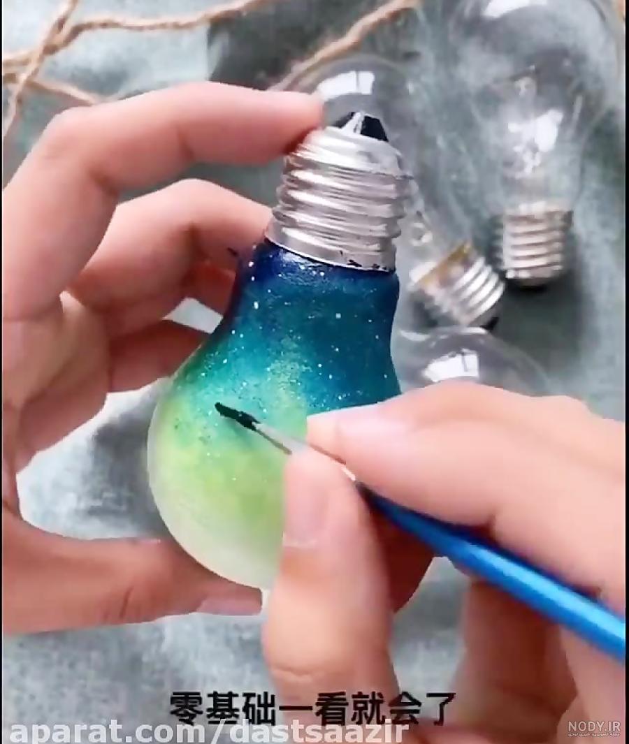 ایده نقاشی روی لامپ