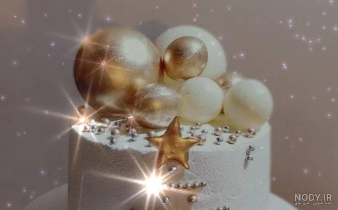 کیک تولد طلایی دخترانه