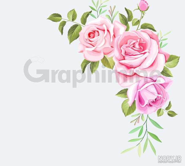 دانلود وکتور حاشیه گل و بوته
