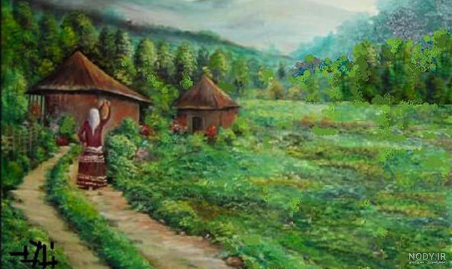 نقاشی خانه در طبیعت نقاشی خانه در طبیعت