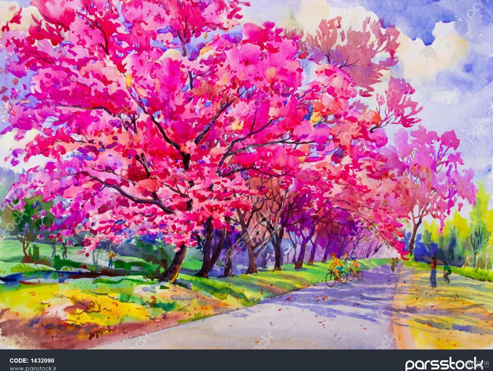 نقاشی طبیعت بهار نقاشی طبیعت بهار