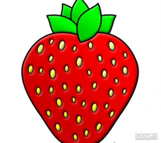  عکس توت فرنگی نقاشی