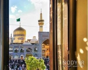 عکس حرم امام رضا با کبوتر