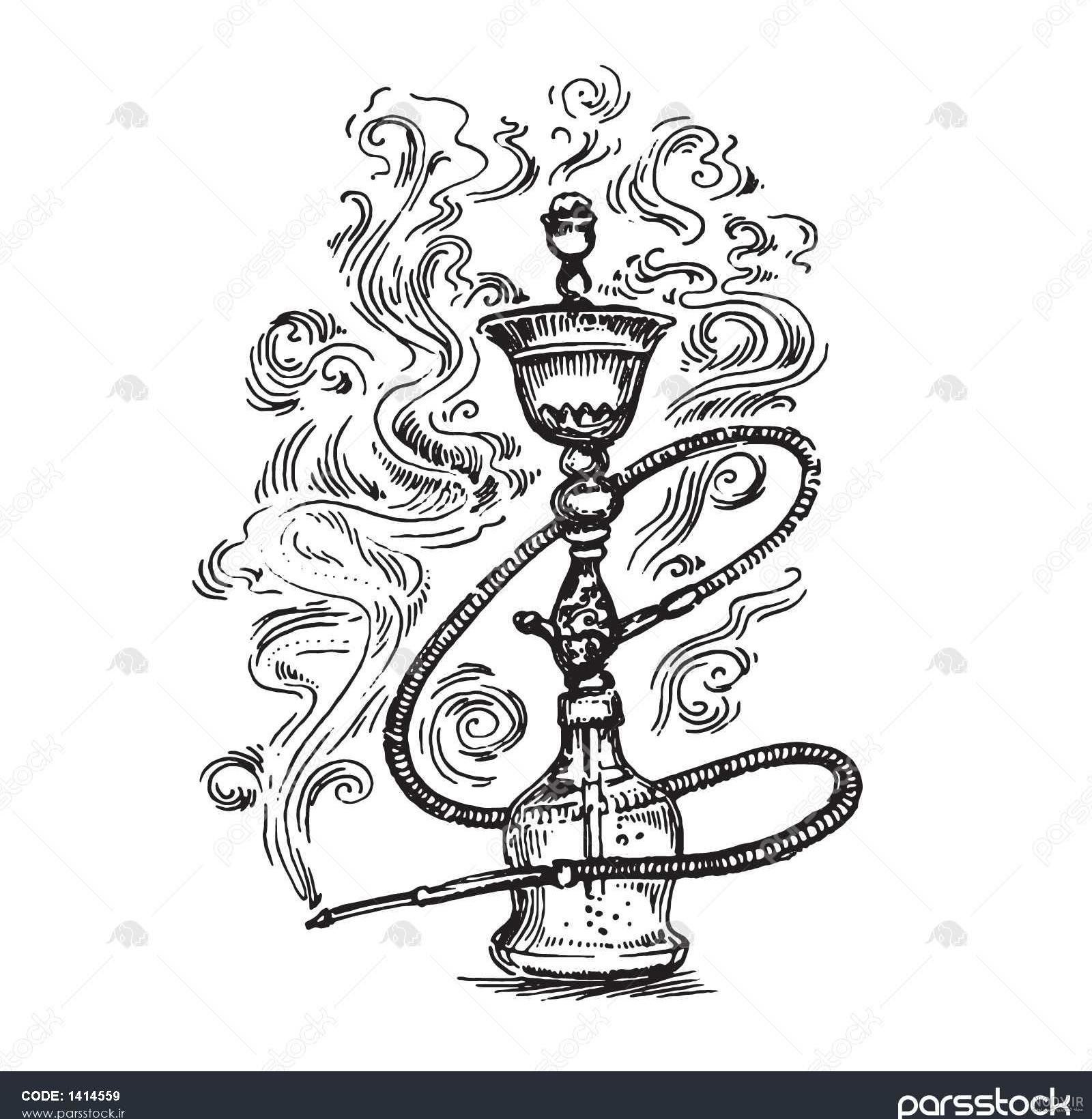 عکس قلیون در خانه