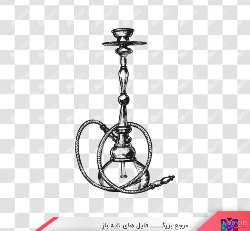 عکس قلیون در شب