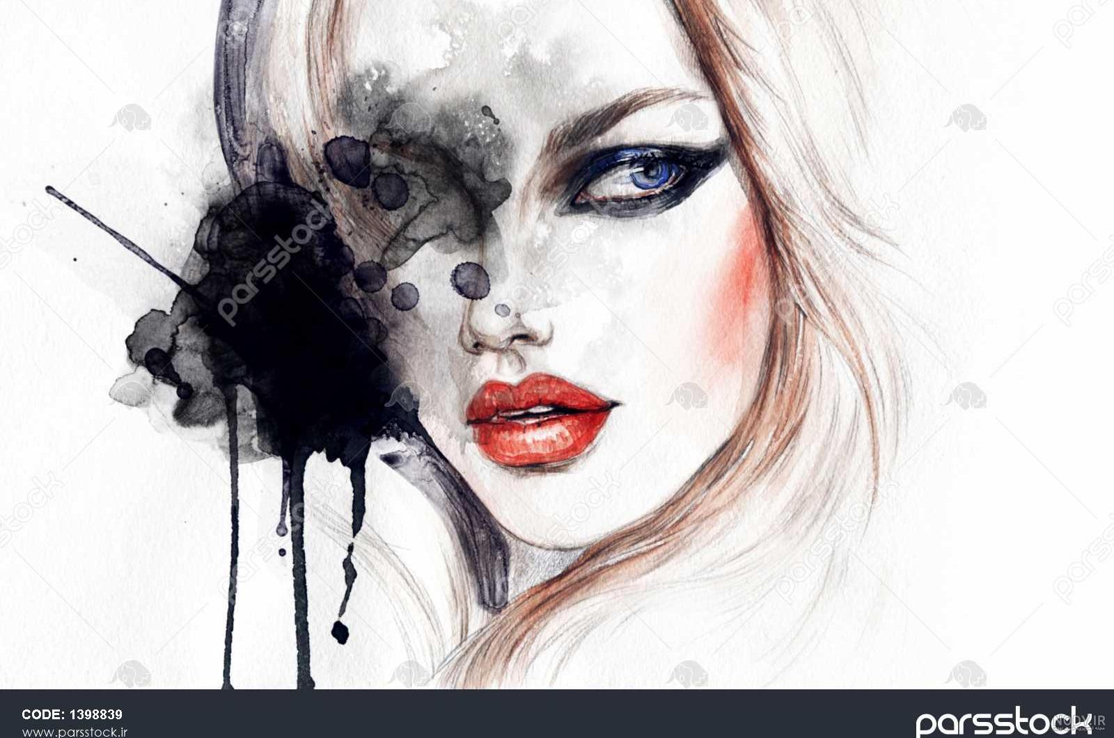 عکس نقاشی روی صورت دخترانه