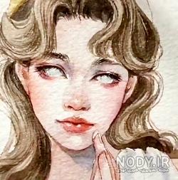 نقاشی روی صورت با گواش