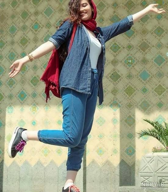 اسپرت ژست عکاسی دخترانه در طبیعت