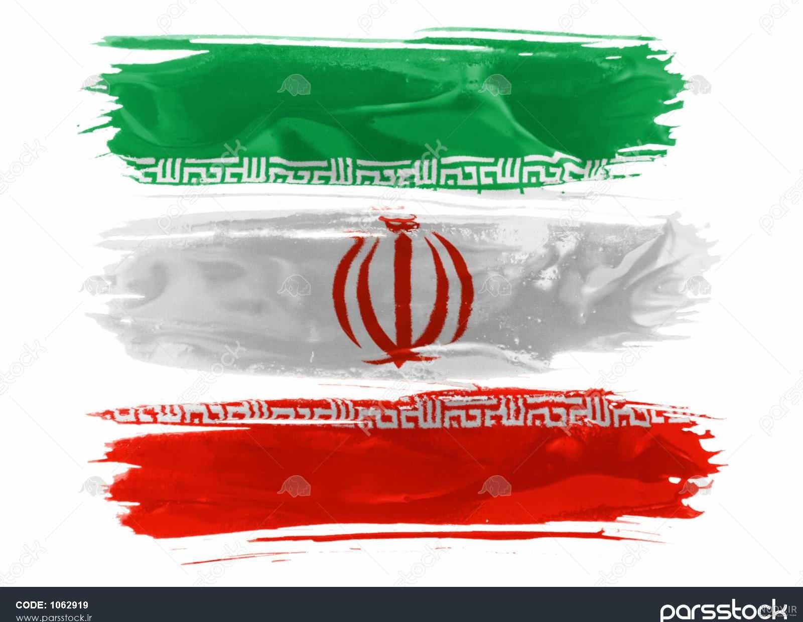 عکس نقاشی شده پرچم ایران