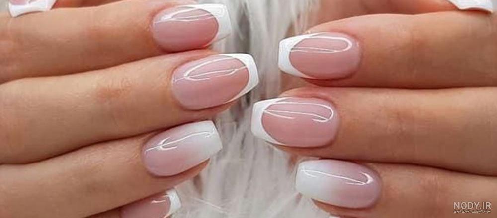 ناخن فرنچ کوتاه ناخن فرنچ کوتاه