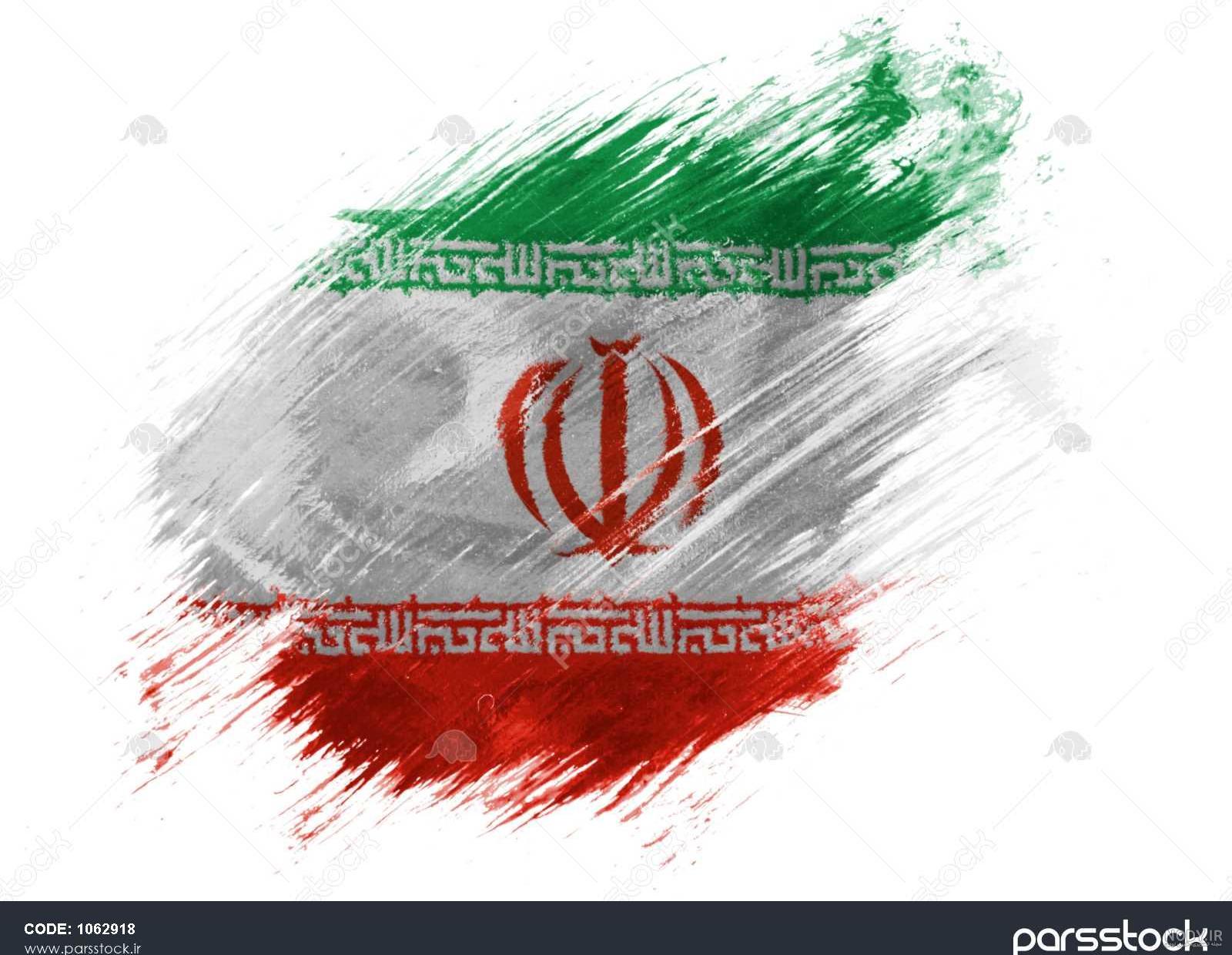 نقاشی پرچم ایران با مداد رنگی