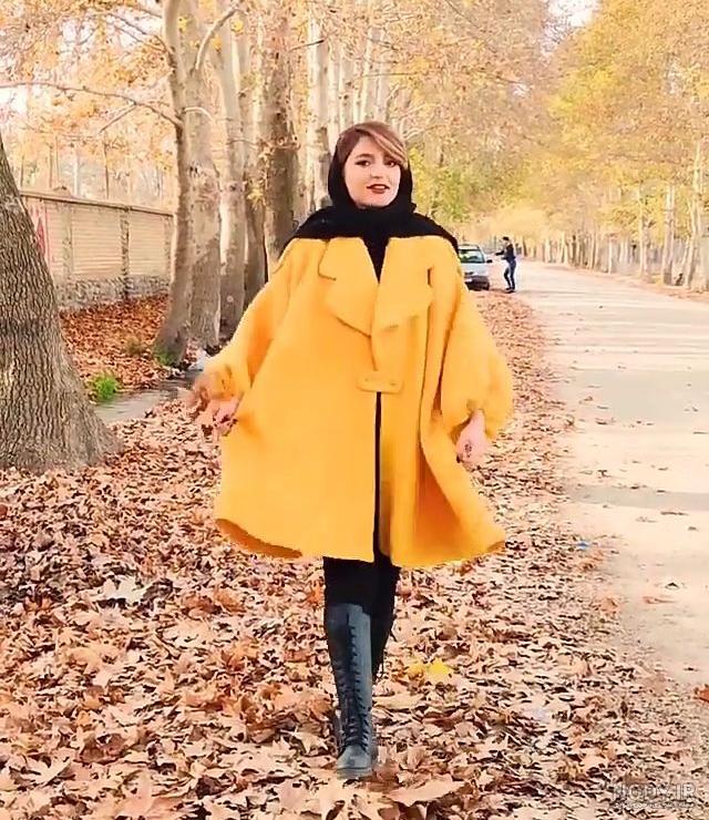 ژست عکس پاییزی در جنگل ژست عکس پاییزی در جنگل