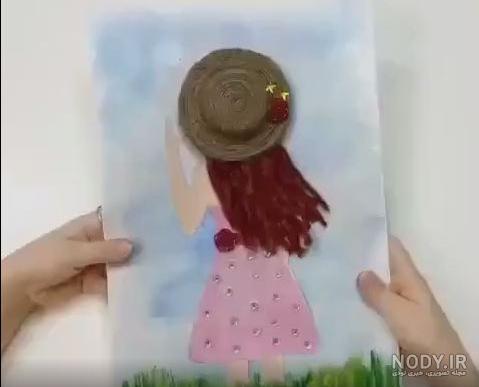 کلاژ کودکانه با کاغذ رنگی کلاژ کودکانه با کاغذ رنگی