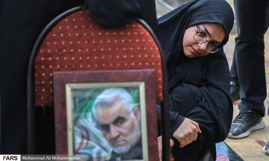 گریه همسر سردار سلیمانی